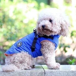 Norbi Dog Jacket Vest Harness L Blue NWOT Warm Winter Coat